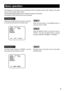 Page 55
Screenshot 2 
The  setup  mode  changes  to  "ENABLE",  and  the 
setup menu becomes ready to be set. 
    
Step 3
Move  the  cursor  to  the  item  to  be  set,  and  press 
the [SET] button. 
    
Screenshot 1 
Hold down the [SET] button for about 2 seconds 
to call up the top screen of the setup menu. 
    
Step 1
Press  the  [UP]  button  or  the  [DOWN]  button  to 
move the cursor to "END".
Step 2
Press  the  [RIGHT]  button  to  move  the  cursor  to 
"SETUP",  and  press...