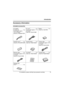 Page 15Introduction
For assistance, please visit http://www.panasonic.com/help15
Accessory information
Included accessories
AC adaptor 
for base unit .............. 1 pc.
(Cord length: approx. 
1.83 m (6 feet))
Order No. PQWEWP1050AC cord*1.................. 1 pc.
(Cord length: approx. 1.7 m 
(5.6 feet))
Order No. PQJA10188ZBattery....................... 1 pc.
Order No. CGA-P001
Handset cover
*2........ 1 pc.
Order No. PQYNWPA100R Handset stand ........... 1 pc.
Order No. PQKE10465ZCharge cable............. 1...