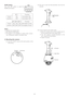 Page 50-50-
Notes:
•Defaults are marked with *.
•BP stands for Bit Position.
•Full duplex is not available in a daisy chain connec-
tion. (Panasonic system controllers only)
5. Mounting the camera
(1) Aim the START arrow at the bent portion of the
leaf spring.(2) Be sure to hook the fall prevention wire into the
bracket.
(3) Fix the camera to the upper base.
•Move the camera up so that its guide pins fit
into the guide holes of the upper base.
•Turn the camera counter-clockwise to the
end, viewed from the...