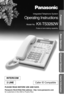 Page 1Basic Operation
Useful Information
Advanced Operation Preparation
 
PLEASE READ BEFORE USE AND SAVE. 
Panasonic World Wide Web  address:    http://www.panasonic.com  
for customers in the USA or Puerto Rico 
INTERCOM
2 LINE  
Caller ID Compatible 
Integrated Telephone  System 
Operating Instructions 
Model No. 
 KX-TS3282W 
Pulse-or-tone dialing capability 
