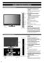 Page 88
NOMBRES Y FUNCIONES DE LAS PARTES
Controles/indicadores de la TV
3
4
5
6
7
12
1 Receptor de señal del control remoto•	No coloque ningún objeto entre el receptor de señal del control remoto de la TV y el control remoto.2 Indicador LED de encendido/apagado Encendido: el indicador de encendido/apagado se enciende de color rojo. Espera: el indicador de encendido/apagado está apagado.3 VOL +/-•	Permite cambiar el volumen.•	Permite ajustar el valor del elemento seleccionado en el menú en pantalla.4 CH a/b
•...