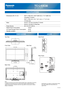 Page 65TC-L42E30
42 LCD HDTV
  Dimensions (W x H x D)    39.5 (1,002 mm) x 25.5 (646 mm) x 11.4 (288 mm)
      (Including TV stand)
       39.5 (1,002 mm) x 24.1 (611 mm) x 1.7 (41 mm)
(TV Set only)
  Mass        40.5 lb. (19.0 kg) (Including TV stand)
            33.0 lb. (15.0 kg) (TV Set only) 
  Power Source      AC 110-127 V, 60 Hz 
  Rated Power Consumption      104 W
  On mode Average Power Consumption  54 W
  Standby condition    0.2 W
SPECIFICATIONS
DIMENSIONS JACKS
Top View
Front View
Back View
Note:...