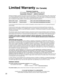Page 2020
Limited Warranty (for Canada)
Panasonic Canada Inc.
5770 Ambler Drive, Mississauga, Ontario L4W 2T3
PANASONIC PRODUCT – LIMITED WARRANTY
Panasonic Canada Inc. warrants this product to be free from defects in m\
aterial and workmanship under normal use and 
for a period as stated below from the date of original purchase agrees t\
o, at its option either (a) repair your product with 
new or refurbished parts, (b) replace it with a new or a refurbished e\
quivalent value product, or (c) refund your...