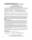 Page 6666
 
Limited Warranty (for Canada)
Panasonic Canada Inc.
5770 Ambler Drive, Mississauga, Ontario L4W 2T3
PANASONIC PRODUCT – LIMITED WARRANTY
Panasonic Canada Inc. warrants this product to be free from defects in m\
aterial and workmanship under normal use and 
for a period as stated below from the date of original purchase agrees t\
o, at its option either (a) repair your product with 
new or refurbished parts, (b) replace it with a new or a refurbished e\
quivalent value product, or (c) refund your...