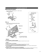 Page 77
Accessories
Assembly screws 
(4 of each)
 
A
 XYN5+F18FN
  M5 × 18 (Silver)
B
 THEL080N
  M5 × 30 (Black)
Poles (2)
LR
  L or R is printed at the 
bottom of the poles.
  Base (1)
Attaching the pedestal to TV
■Assembling the pedestal
   Fix securely with assembly screws A. (Total 4 screws)
   Tighten screws firmly.
A
L
RPole
Front Pole
Base
■Set-up
  Carry out work on a horizontal and level surface.
   Tighten screws firmly.
B
 Fix securely with assembly 
screws B. (Total 4 screws)
Rear side
Arrow...