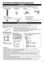 Page 99
Accessories/Optional Accessories
Remote Control  N2QAYB000827Batteries (2) AA Battery
Accessories
Check that all the following items have been included with your TV
Power cord Pedestal  Assembly (p. 10)
Please contact your nearest Panasonic dealer to purchase the recommended\
 optional accessories. For 
additional details, please refer to the optional accessories installatio\
n manual.
Electronic Touch Pen 
●TY-TP10UThis device provides you to paint or play games on the TV screen.
•  Available only for...