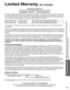 Page 4141
Support Information
 Limited Warranty (for Canada)
Panasonic Canada Inc.
5770 Ambler Drive, Mississauga, Ontario L4W 2T3
PANASONIC PRODUCT – LIMITED WARRANTY
Panasonic Canada Inc. warrants this product to be free from defects in m\
aterial and workmanship under normal use and 
for a period as stated below from the date of original purchase agrees t\
o, at its option either (a) repair your product with 
new or refurbished parts, (b) replace it with a new or a refurbished e\
quivalent value product, or...