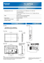 Page 62TC-50PX34
50 Plasma HDTV
  Dimensions (W x H x D)    47.8 (1,212 mm) x 31.3 (793 mm) x 14.1 (357 mm)
      (Including pedestal)
       47.8 (1,212 mm) x 29.5 (747 mm) x 3.4 (3.7) (85mm (93 mm))\
(TV Set only)
  Mass        69.5 lb. (31.5 kg) (Including pedestal)
            66.2 lb. (30.0 kg) (TV Set only) 
  Power Source      AC 120 V, 60 Hz 
  Rated Power Consumption    262 W
   Standby condition      0.2 W
SPECIFICATIONS
DIMENSIONS JACKS
Note:
To make sure that the Plasma Television fits the cabinet...