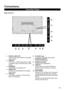 Page 11      11
Connections
Connection Panels
Back of the TV
                
1. DIGITAL AUDIO OUT
Connect to the audio socket on the digital
audio system.
2.  USB Port
Connect to a USB storage device to play 
compatible audio and photo files. (USB 
mode)
3.  ETHERNET
Wired Network connection port.
4.  HDMI Inputs  
Connect to a High-Definition (HD) signal
output device.
5.  VGA Input
Connect to a computer or other devices
with a VGA interface. 6. 
PC AUDIO Input
Connect to a computer audio output.
7....