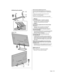 Page 9   
Removing the pedestal from the TV
  Be sure to remove the pedestal in the following way 
when using the wall-hanging bracket or repacking the 
TV.
  1  Remove the assembly screws 
 from the TV.
  2  Lift the TV from the pedestal.
  3  Remove the assembly screws 
 from the bracket.
 
  Warning
  Do not disassemble or modify the pedestal.
●  
Otherwise, the TV may fall over and become 
damaged, and personal injury may result.
  Caution
  Do not use any pedestal other than that provided 
with this TV.
●...