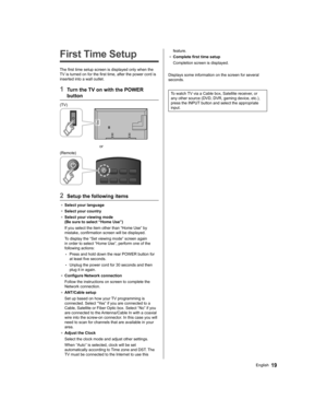 Page 19   
First Time Setup
 
