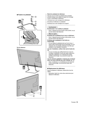 Page 69   
Retrait du piédestal du téléviseur
  