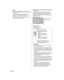 Page 56 Nota
●   El diseño y las especificaciones están sujetos a 
cambios sin previo aviso. La masa y dimensiones son 
aproximadas.
●   Si desea información acerca de la fuente de 
alimentación y el consumo de energía, consulte la 
placa en la parte posterior del gabinete.
●   Las gafas 3D y el controlador de panel táctil utilizan 
tecnología inalámbrica Bluetooth.■  Cuando utilice la abrazadera de suspensión
en pared
 Por favor contactar a un instalador profesional para 
la compra de la abrazadera de...