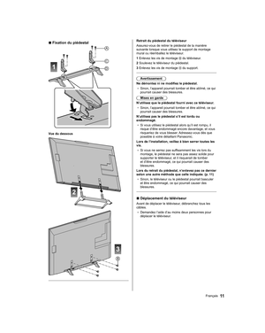 Page 69   
Retrait du piédestal du téléviseur
  