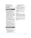 Page 79   
Visionnement 
d’images 3D sur 
téléviseur
  Précautions à prendre
  ■ 
Précautions à prendre lors du visionnement
●  
Évitez d’utiliser des appareils qui émettent de 
puissants signaux électromagnétiques (comme 
les cellulaires ou les émetteurs-récepteurs 
personnels) près des lunettes 3D. Le non-respect 
de cette consigne pourrait occasionner un mauvais 
fonctionnement des lunettes 3D.
●   
