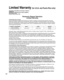 Page 2020
Limited Warranty (for U.S.A. and Puerto Rico only)
Limited Warranty Coverage
If your product does not work properly because of a defect in materials \
or workmanship, Panasonic Consumer 
Electronics Company (referred to as “the warrantor”) will, for t\
he length of the period indicated on the chart below, 
which starts with the date of original purchase (“Limited Warranty period”), at its option either (a) repair your product 
with new or refurbished parts, or (b) replace it with a new or a refur\...