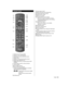 Page 15  Remote Control
 
 
               
             
  1
  2
  3
10  9   8   7   6   5   4
12 1120 19 18 17 16 15 14 13
27 26 25 24 23 22 21
  1 
Switches surround sound setting
  2 
Switches TV On or Off (Standby)
  3 
Operates the Favorite channel list function
  4 
Displays Menu
  5 
Displays or removes the information banner
  6 
Displays Apps (application) list
  7 
Displays Option Menu for special functions (when 
available)
  8 
Colored buttons (used for various functions)
 
9 
Volume up/down 
10...