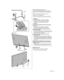 Page 9   
Removing the pedestal from the TV
  Be sure to remove the pedestal in the following way 
when using the wall-hanging bracket or repacking the 
TV.
  1  Remove the assembly screws 
 from the TV.
  2  Lift the TV from the pedestal.
  3  Remove the assembly screws 
 from the bracket.
 
  Warning
  Do not disassemble or modify the pedestal.
●  
Otherwise, the TV may fall over and become 
damaged, and personal injury may result.
  Caution
  Do not use any pedestal other than that provided 
with this TV.
●...