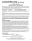 Page 2221
  Limited Warranty (for Canada)
Panasonic Canada Inc.
5770 Ambler Drive, Mississauga, Ontario L4W 2T3
PANASONIC PRODUCT – LIMITED WARRANTY
Panasonic Canada Inc. warrants this product to be free from defects in material and workmanship under normal use and 
for a period as stated below from the date of original purchase agrees to, at its option either (a) repair your product with 
new or refurbished parts, (b) replace it with a new or a refurbished equivalent value product, or (c) refund your purchase...