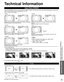 Page 5353
Support Information
 Technical Information
 Aspect Ratio (FORMAT)
Press the FORMAT button to cycle through the aspect modes. This lets you choose the aspect depending on the format 
of the received signal and your preference. (p. 20) 
(e.g.:  in case of 4:3 image)
 
●FULL 
●JUST
FULL JUST 
Enlarges the 4:3 image horizontally to the screen’s side edges.
(Recommended for anamorphic picture) Stretches to justify the 4:3 image to the four corners of the 
screen. 
(Recommended for normal TV broadcast)...