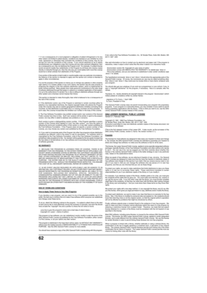 Page 6262
7. If, as a consequence of a court judgment or allegation of patent infr\
ingement or for any
other reason (not limited to patent issues), conditions are imposed on\
 you (whether by court
order, agreement or otherwise) that contradict the conditions of this Licens\
e, they do not
excuse you from the conditions of this License.  If you cannot distribut\
e so as to satisfy
simultaneously your obligations under this License and any other pertine\
nt obligations, then
as a consequence you may not...