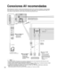 Page 3434
1
AV   INSERVICE  ONLY2
Conexiones AV recomendadas
Estos diagramas muestran nuestras recomendaciones sobre cómo conectar el televisor a varios equipos. 
Para hacer otras conexiones, consulte las instrucciones de cada equipo y las especificaciones (pág. 44). 
Para obtener ayuda adicional, visite nuestro sitio Web www.panasonic.com.
Reproductor DVD 
ó receptor digital 
multimedia (Máquinas 
compatibles con HDMI 
solamente) Clavija M3Parte posterior de la 
unidad
■ Para ver imágenes de 
cámara de vídeo
■...