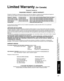 Page 4747
FAQs, etc.
 Limited Warranty (for Canada)
 Customer Services Directory (for U.S.A.)
Panasonic Canada Inc.
PANASONIC PRODUCT - LIMITED WARRANTY
Panasonic Canada Inc. warrants this product to be free from defects in material and workmanship and agrees to 
remedy any such defect for a period as stated below from the date of original purchase.
In-home Service will be carried out only to locations accessible by roads and within 50 km of an authorized 
Panasonic service facility.
LIMITATIONS AND EXCLUSIONS...