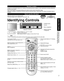 Page 77
Quick Start Guide
 Identifying  Controls Accessories/Options
Identifying Controls
Remote control sensor 
Within about 23 feet (7 meters) in front of the TV set. Power indicator 
(on : red, off : no light)
• The TV consumes some power as long as the power cord is inserted into the wall outlet.
NoteVolume
Menu navigations
Turns power On/Off
(used when the unit Power button is on)
Sets the remote to communicate with 
other equipments (p. 20)
Volume
Menu navigations
Selects channels in sequence 
Menu...