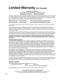 Page 22
22
Limited Warranty (for Canada)
Panasonic Canada Inc.
5770 Ambler Drive, Mississauga, Ontario L4W 2T3
PANASONIC PRODUCT – LIMITED WARRANTY
Panasonic Canada Inc. warrants this product to be free from defects in m\
aterial and workmanship under normal use and 
for a period as stated below from the date of original purchase agrees t\
o, at its option either (a) repair your product with 
new or refurbished parts, (b) replace it with a new or a refurbished e\
quivalent value product, or (c) refund your...