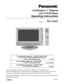 Page 1Combination 11˝ Diagonal
 LCD TV/DVD Player
Operating Instructions
TC-11LV1
Model No.
TQBC0357-1
Before connecting, operating or adjusting this product, please read these instructions completely. Please keep this
manual for future reference. This manual is divided into two parts, the “Install and TV Adjusts” and “DVD Operation Guide” :
Install and TV Adjusts: Details on installation of the unit and adjustments to achieve optimum quality of the TV.
DVD Operation Guide: Details on operating instructions...