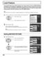 Page 3030
Lock Feature
In the United States, the V-CHIP consists of two rating systems, which are MPAA (MOTION
PICTURE) and TV PARENTAL GUIDELINES. Its function is to block programs by the rating
data in the XDS data packets sent from broadcasting stations. The user can select which
rating programs should be blocked by the LOCK MENU options.
Note:
The V-CHIP used in this unit model, is capable of selecting the U.S. ratings that are indicated in this manual.
Press the TV MENU button to display the MENU screen...