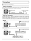 Page 77
AUDIOVIDEOS-VIDEOR RL
LY
PBPR1
2AUDIOCOMPORNENT VIDEO INPUTINPUTVIDEO
ANT
AUDIOVIDEOS-VIDEOR RL
LY
PBPR1
2AUDIOCOMPORNENT VIDEO INPUTINPUTVIDEO
ANT
AUDIOVIDEOS-VIDEOR RL
LY
PBPR1
2AUDIOCOMPORNENT VIDEO INPUTINPUTVIDEO
ANT
Connections
Antenna Connection
For proper reception of VHF/UHF channels, an external antenna is required. For best reception, an outdoor antenna is
recommended. The antenna mode must be set to TV (see page 13, MODE selection).
75 Ohm
Coaxial Cable
Mixer UHF Antenna VHF Antenna
Antenna...