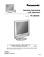 Page 1Operating Instructions
LCD Television
TQBC2018
Before connecting, operating or adjusting this product, please read these instructions completely.
Please keep this manual for future reference.
TC-20LE50Model No.
English
Español[Resumen] For assistance, please call : 1-800-211-PANA (7262)
or visit us at www.panasonic.com/contactinfo (U.S.A.) 