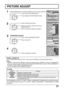 Page 2121
1
2
Press to select PICTURE ADJUST.
Press to select the sub-menu.
Adjust the setting watching the picture
behind the menu.
Press to activate the setting if necessary.
PIC MODE
Press to display the PICTURE ADJUST screen.
CH
CH VOL VOLO K
MENUADJUST
PICTURE
AUDIOSET  UP
PICTURE  ADJUST
POSITION / SIZE
AUDIO  ADJUST
PICTURE  ADJUST  PAGE 2/2
NORMAL
PIC  MODE
BACK  LIGHT
PICTURE
BRIGHTNESS
COLOR
TINT
SHARPNESS
AI  PICTURE+ 20
+ 20
0
0
0
0
OFF     ON
CUSTOM
PICTURE  ADJUST  PAGE 1/2
COLOR TEMP
NORMAL...