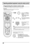 Page 2626
Press to select the code.
• The code starts from the current device.
• Press POWER button to test the operation.
• Repeat the steps until the component code is
found. It may take many attempts before the
correct code is found.
Press to store the code.
Operating peripheral equipment using the remote control
1
2
3
Enter the 3-digit infrared code
(see pages 27, 28).
•Factory default setting :
Panasonic
•Press POWER to test the
operation. Press and hold POWER and
OK together, for at least 5
seconds.
•The...