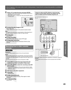 Page 4343
Disc / Card Operation
2 Press ▲▼ to select the time and press ENTER.•  The time indicator will go off after about 5 seconds, but will turn on 
again when you set the indicator.
• Press ▲▼ to alter in 1-minute units. Press and hold ▲▼ to alter in 
10-minute units.
