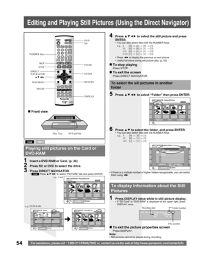 Page 5454For assistance, please call : 1-800-211-PANA(7262) or, contact us via the web at:http://www.panasonic.com/contactinfo
