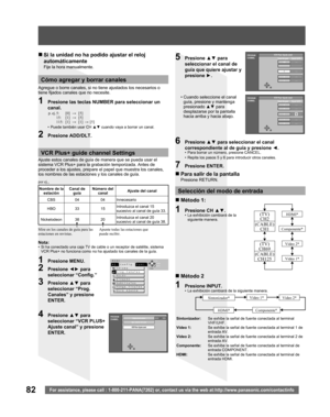 Page 8282For assistance, please call : 1-800-211-PANA(7262) or, contact us via the web at:http://www.panasonic.com/contactinfo
