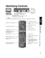 Page 1515
Quick Start 
Guide
 Identifying  Controls Basic Connection (TV + Home Theater + DVD Recorder)
DEMO 
SUBSUBMENUMENU
-
Identifying Controls
Remote control sensor 
Within about 23 feet (7 meters) in front of the TV set.
Power indicator (on:  red, off:  no light)
• The TV consumes a limited amount of power as long as the power cord is inserted into the wall outlet.
NoteVolume up/down
Menu navigations
Switches TV to On or Standby
Changes the input mode (p. 20)
Displays Sub Menu (p. 18, 24)
Colored buttons...