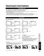 Page 3939
FAQs, etc.
 Technical Information Ratings List for Lock
Technical Information
Closed Caption (CC)
Aspect Ratio
Lets you choose the aspect depending on the format of the received signal and your preference. (p. 19) 
(e.g.:  in case of 4:3 image)
• For viewing Closed Caption of digital broadcasting, set the aspect ratio to FULL. 
(If viewing with H-FILL, JUST, ZOOM or 4:3, characters will be cut off.)
• The Closed Caption is not displayed when you use HDMI connection.
• If analog connected equipment is...