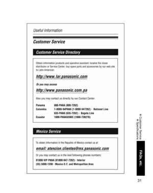 Page 3131
FAQs, etc.
 Customer Service
 Specifications 
