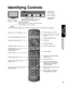 Page 1515
Quick Start 
Guide
 Identifying  Controls Basic  Connection
DEMO
SUBSUBMENUMENU
-
Identifying Controls
Remote control sensor 
Within about 23 feet (7 meters) in front of the TV set.
Power indicator 
(on:  red, off:  no light)
• The TV consumes a limited amount of power as long as the power cord is inserted into the wall outlet.
NoteVolume up/down
Menu navigations
Switches TV to On or Standby
The equipment selection button (p. 20)
Changes the input mode (p. 20)
Displays Sub Menu (p. 18, 24)
Colored...