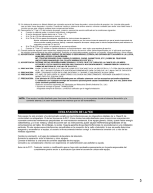 Page 555
NOTA:   Este equipo ha sido diseñado para funcionar en Norteamérica y en o\
tros países donde el sistema de emisión y la corriente alterna (CA) sean exactamente los mismos que los de Norteamé\
rica.
Este equipo ha sido probado y ha demostrado cumplir con las limitaciones\
 para los dispositivos digitales de la Clase B, de 
conformidad con el Apartado 15 de las Normas de la FCC. Estos límites han sido diseña\
dos para proporcionar una protección 
razonable contra las interferencias perjudiciales en una...