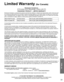 Page 51
51
FAQs, etc.
 Limited Warranty (for Canada)
 Customer Services Directory (for U.S.A. and Puerto Rico)
Limited Warranty (for Canada)
Panasonic Canada Inc.
5770 Ambler Drive, Mississauga, Ontario L4W 2T3
PANASONIC PRODUCT – LIMITED WARRANTY
Panasonic Canada Inc. warrants this product to be free from defects in m\
aterial and workmanship under normal use and 
for a period as stated below from the date of original purchase agrees t\
o, at its option either (a) repair your product with 
new or refurbished...