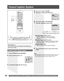 Page 2020For assistance, please call : 1-800-211-PANA(7262) or, contact us via the web at:http://www.panasonic.com/contactinfo
Closed Caption System
Closed Caption is ...
This multi-use system not only allows the hearing impaired to 
enjoy selected programs, but also allows one to watch programs 
with the volume muted.
1  Press ACTION to display MAIN MENU.
8  Press ACTION three times to return to the normal 
screen.
2 Press ▲▼◄► to select “TV.”
4 Press ▲▼ to select “CAPTION”.
5  Press SET to display CAPTION...