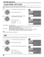 Page 3232
PICTURE Adjustment
CLOCK PHASE / DOT CLOCK
CLOCK PHASE and DOT CLOCK are valid only during PC input mode.
When an RGB signal is projected, minor adjustments of the DOT CLOCK frequency and adjustments of the phase can be
made.
ACTIONCH
CH VOL VOL
In PC ADJ. submenu field press to select
CLOCK PHASE or DOT CLOCK.
Press to adjust the level.
ACTIONCH
CH VOL VOL
In PICTURE menu press to select PC ADJ.
Press to enter submenu field.1
2
CLOCK PHASE:  0   -  +31
DOT CLOCK: -8   
-  +8
VIDEO  ADJ.
16
CLOCK...