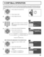 Page 5151
In the United States and Canada, the V-CHIP consists of two rating systems, which are MPAA (MOTION PICTURE) and
TV PARENTAL GUIDELINES. Its function is to block programs by following the rating data in the XDS data packets sent
from broadcasting stations. The user can select which rating programs should be blocked by using the LOCK MENU
options.
V-CHIP Menu OPERATION
1
ACTIONCH
CH VOL VOLPress to display the roller guide menu.
Press to rotate to LOCK.
2
ACTIONCH
CH VOL VOLPress to display LOCK menu....