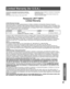 Page 6161
Information
PANASONIC CONSUMER ELECTRONICS COMPANY, 
DIVISION OF PANASONIC CORPORATION OF NORTH 
AMERICA
One Panasonic Way, Secaucus, New Jersey 07094PANASONIC SALES COMPANY, DIVISION OF PANASONIC 
PUERTO RICO, INC.,
AVE. 65 de Infantería, Km. 9.5 San Gabriel Industrial Park, 
Carolina, Puerto Rico 00985
Panasonic LIFI™ HDTV
Limited Warranty
Limited Warranty Coverage
If your product does not work properly because of a defect in materials \
or workmanship, Panasonic Consumer 
Electronics Company or...