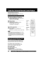 Page 2626For assistance, please call : 1-800-211-PANA(7262) or send e-mail : consumerproducts@panasonic.com
LIGHT
TITLE MENUDISPLAY ADD/DLT
PAUSE
DSS
CABLE
+SKIPSKIPPLAY
STOP
SLOW/SEARCH
+VO
LC
H
C
H VO
L
10
SUB TITLEANGLE
ZOOM AUDIO
OPEN/CLOSE
CLEAR
ENTER
MUTESURROUND
TIMER
R-TUNE
ACTION RETURN
D V D FM/TV
S E T
Universal Remote Control is...
The Remote Control may be set up to control some
basic DSS or Cable box functions.
The Universal Remote Control Setup
1
Cable Box Universal Remote Control Feature
Press...