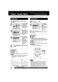 Page 3434For assistance, please call : 1-800-211-PANA(7262) or send e-mail : consumerproducts@panasonic.com
Video / Audio Menu
1
Press ACTION* to display MAIN
MENU.
Audio MenuVideo Menu
aDo steps 1 - 3 left.
This feature allows easy setting of picture and sound suitable for each program source.
1)Press  to
select “AUDIO
MENU.”
2)Press SET to
select desired
mode.
(See below.)
b
cPress ACTION three times to end
setup.
The effects of this feature on the signal is not
output to the Audio/Video Output Connector....